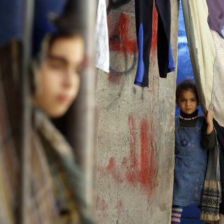 A Palestinian girl stands outside her house at al-shatee refugee camp in Gaza City, on October 30, 2017.Britain's Balfour Declaration turns 100 this week, hailed by Israel for helping lead to its founding, but viewed by Palestinians as contributing to a catastrophe that stole their land. / AFP PHOTO / MOHAMMED ABED (Photo credit should read MOHAMMED ABED/AFP/Getty Images)