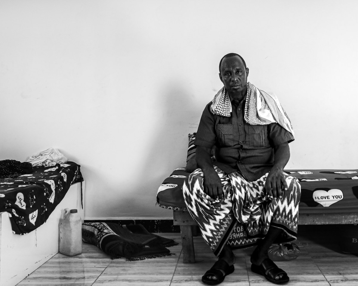 Kasim Dahir Mohamed, 56 years old, Luley's half-brother, poses for a photo in Mogadishu, Somalia, Wednesday, May. 10, 2023 ( Omar Faruk for The Intercept)