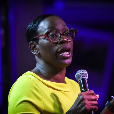 MAPLE HEIGHTS, OHIO - AUGUST 03:  Former Ohio state Sen. Nina Turner gives her concession speech after losing to Cuyahoga County Council member Shontel Brown in a special primary at The Lanes on August 03, 2021 in Maple Heights, Ohio. Today's primary was triggered after former U.S. Rep. Marcia Fudge joined the Biden administration to become housing secretary.  Turner and Brown were the frontrunners among 11 other Democrats in the race. (Photo by Michael M. Santiago/Getty Images)