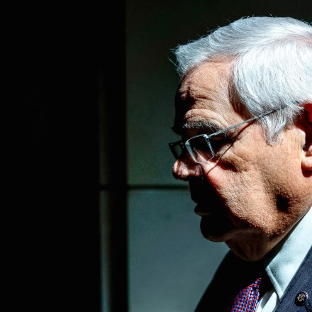 WASHINGTON, DC - APRIL 19: Senate Foreign Relations Committee Chairman Robert Menendez (D-NJ) arrives for a closed-door briefing by intelligence officials about the Discord leaks at the U.S. Capitol Visitors Center on April 19, 2023 in Washington, DC. Jack Teixeira, a 21-year-old airman in the Massachusetts Air National Guard, was arrested and charged with espionage after sharing classified military documents with a gaming group he belonged to on the internet social app Discord. (Photo by Chip Somodevilla/Getty Images)